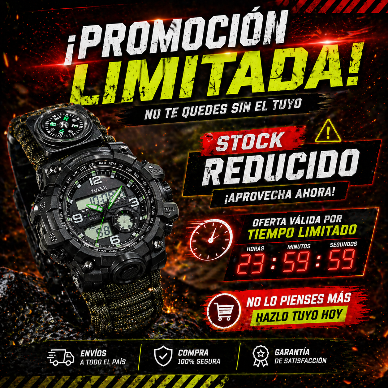 TODO EN TU MUÑECA CON EL RELOJ TACTICO