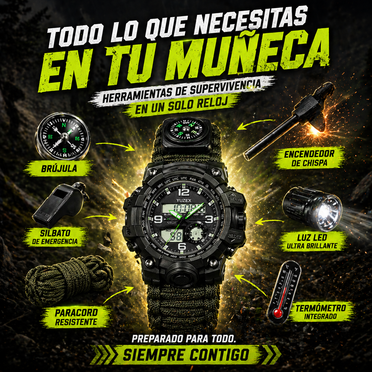 TODO EN TU MUÑECA CON EL RELOJ TACTICO
